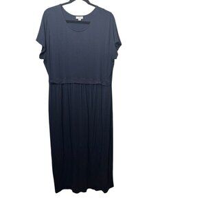 👗 J.Jill Navy Blue Maxi Dress – Petite XL